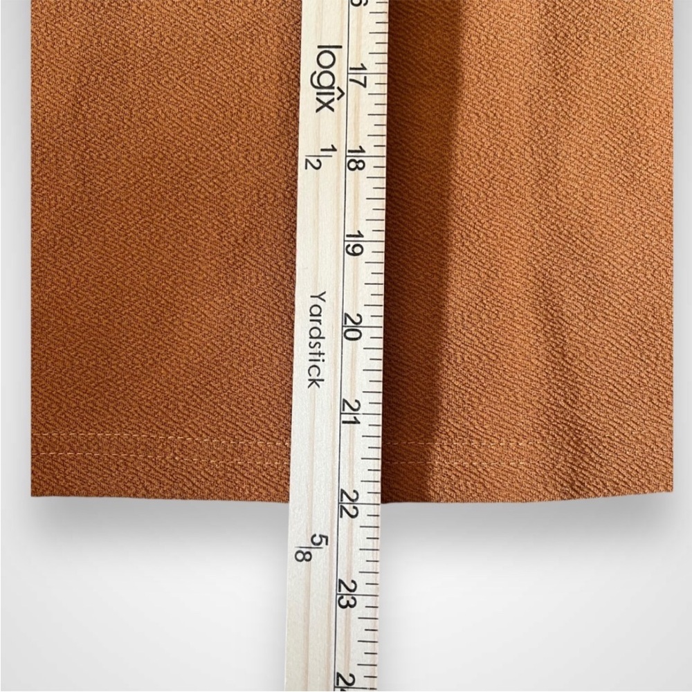 Camel Mock Neck Ribbed Long Sleeve Knit Top W/ Exaggerated Shoulders Large | EUC - Picture 9 of 9